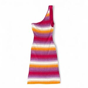 Urban Outfitters One-Shoulder Striped Dress